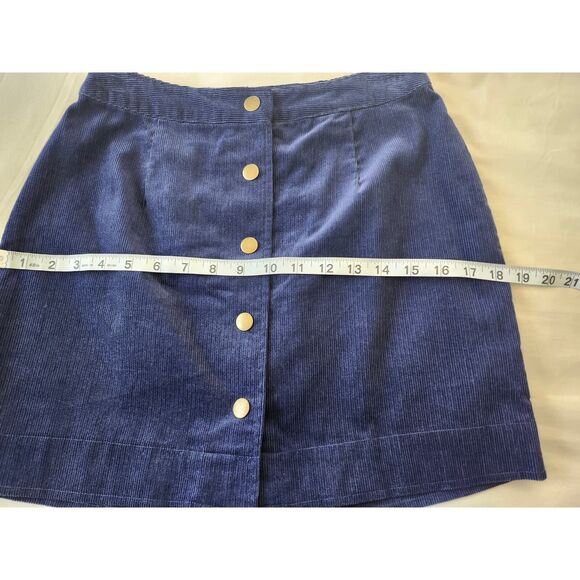 Old Navy Blue Corduroy Mini Skirt Size 0 100% cotton - Picture 7 of 9